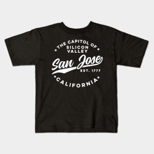 Vintage Silicon Valley San Jose California Retro USA City Kids T-Shirt